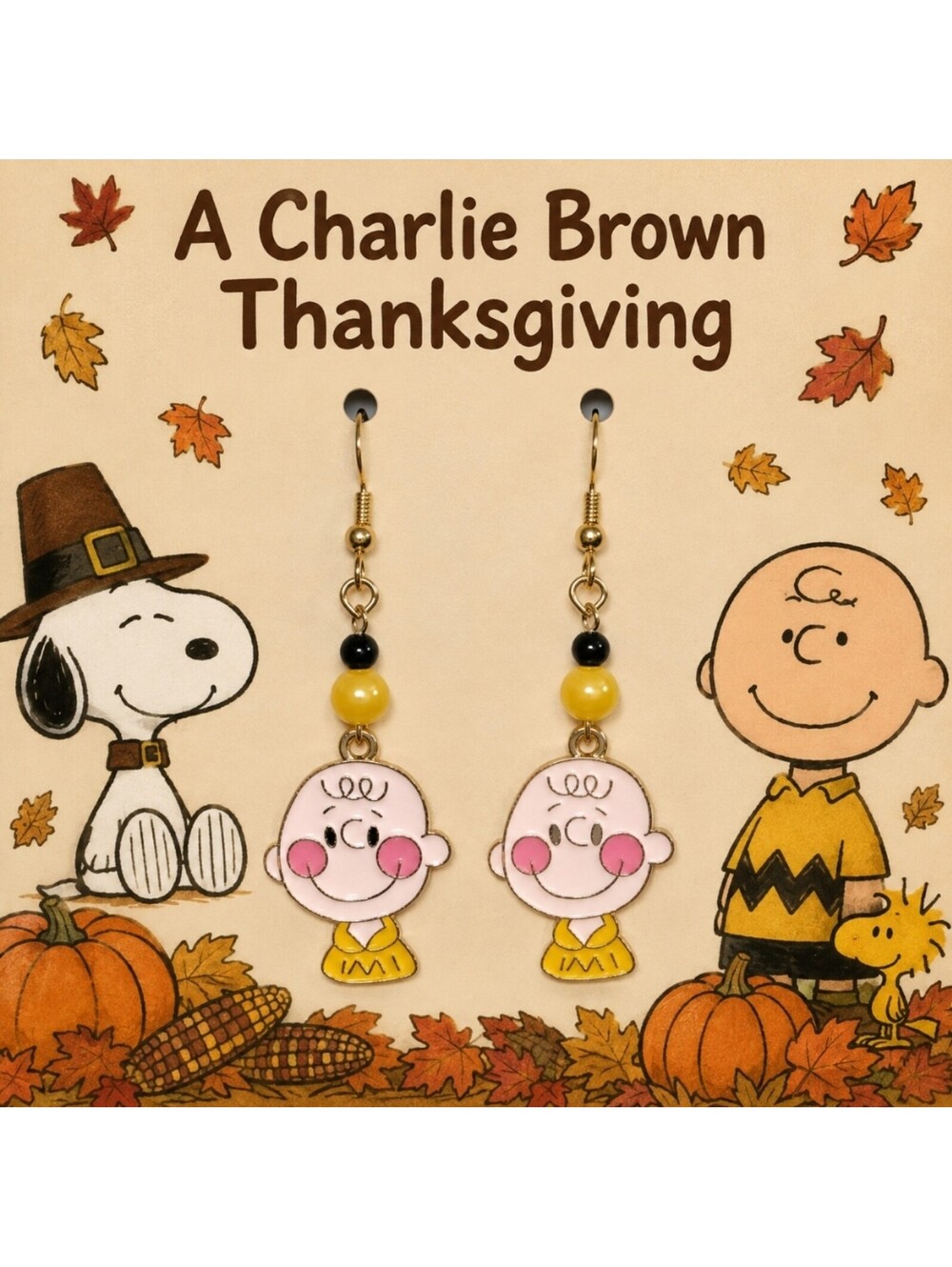 A Charlie Brown Thanksgiving Snoopy Nostalgic Hypoallergenic Earrings
